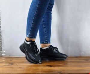 کفش کتونی اسپرت زنانه و دخترانه مدل فشیون رنگ مشکی تمام کد 4362