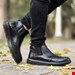 کفش نیم بوت مردانه پسرانه  بغل زیپ طرح جدید رنگ مشکی یه مدل جدید کد 2116