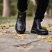 کفش نیم بوت مردانه پسرانه  بغل زیپ طرح جدید رنگ مشکی یه مدل جدید کد 2116