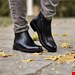 کفش نیم بوت اسپرت مجلسی مدل بغل زیپ مردانه پسرانه رنگ مشکی یه کار جدید و مدرن کد 2109