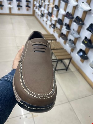 کفش طبی استاندارد اداری مجلسی مردانه رنگ قهوه ای شیاری