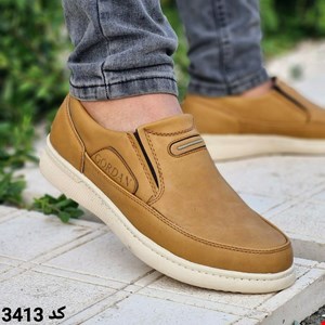 کفش مجلسی مردانه زیر طبی رنگ خردلی کد3413