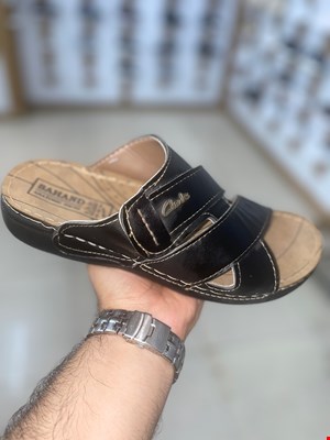 صندل طبی مردانه پسرانه مشکی طرح کلارکز
