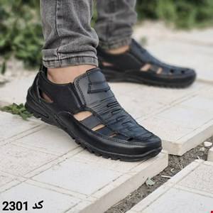  کفش تابستانه و طبی مردانه مدل جدید رنگ مشکی زیبا و راحت کد 2354